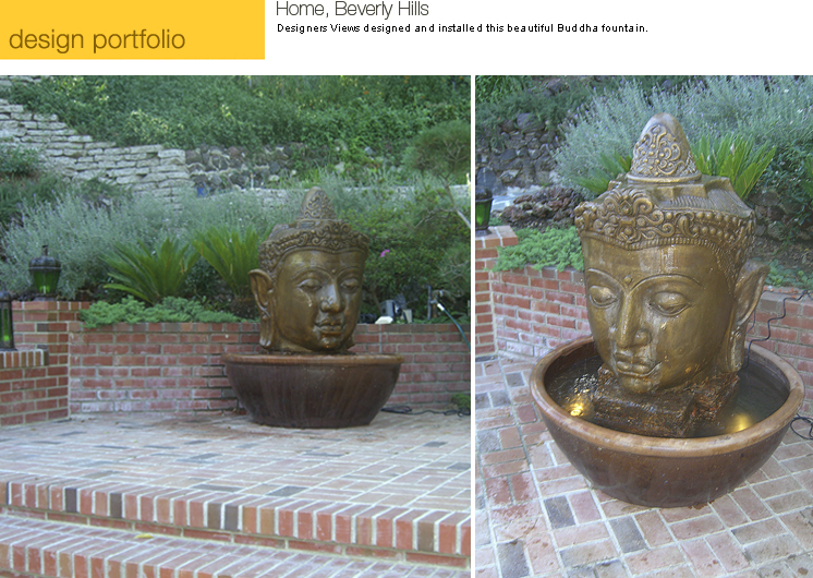 beverly hills, buddha fountain