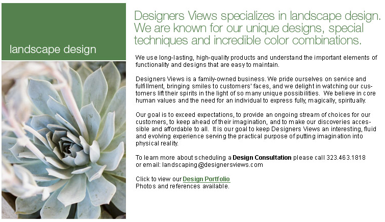 landscaping by designers views