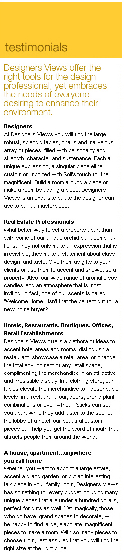 designers views testimonials